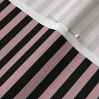 Pale Mauve Bengal Stripe Pattern Horizontal in Black