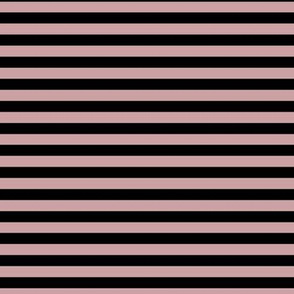 Pale Mauve Bengal Stripe Pattern Horizontal in Black