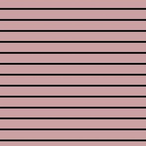 Pale Mauve Pin Stripe Pattern Horizontal in Black