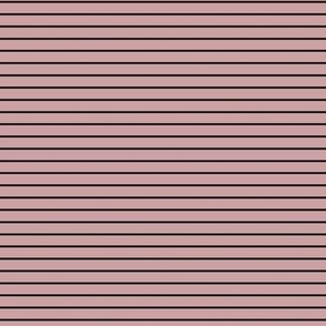 Small Pale Mauve Pin Stripe Pattern Horizontal in Black