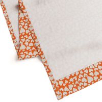 Dottie Hearts // White on Orange 