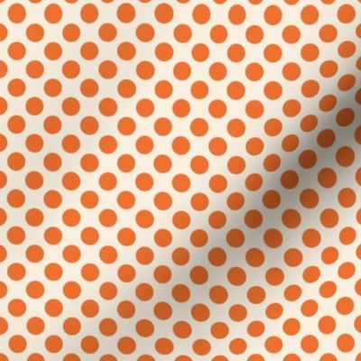 Retro Summer Geometrics dots on orange background