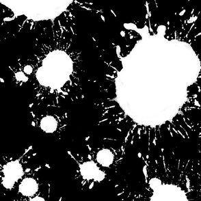 Black and white splatter,splash abstract 