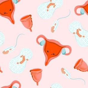 menstruation uterus pink