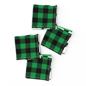 hockey wholecloth - green and black - college ball -  plaid  C20BS