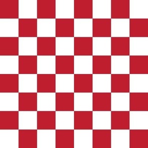 red bf1e2e and white checkerboard 1" squares - checkers chess games