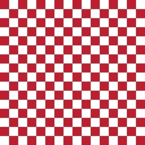 red bf1e2e and white checkerboard 1/2" squares - checkers chess games