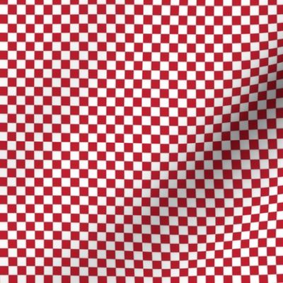 red bf1e2e and white checkerboard .25" squares - checkers chess games