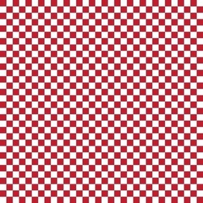 red bf1e2e and white checkerboard .25" squares - checkers chess games