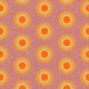 Earth Mod Abstract Sun Rose Orange