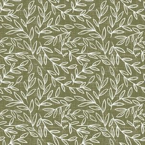 small scale - refined leaves - olive