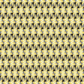 Simple Flower in Pantone 2021 Yellow and Gray with White and Black