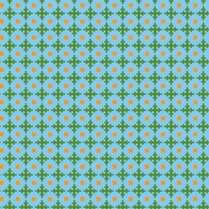 Blue and Green Grid