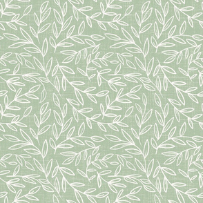 large scale - refined leaves - minty fresh green