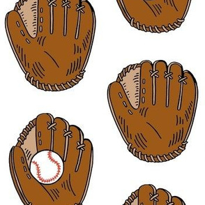 baseball gloves - white