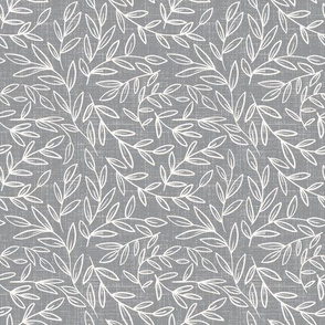 medium scale - refined leaves - ultimate gray