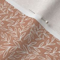 small scale - refined leaves - sienna