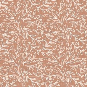 small scale - refined leaves - sienna