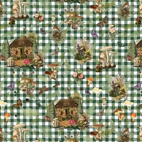 Cottage Core Scenery Gingham