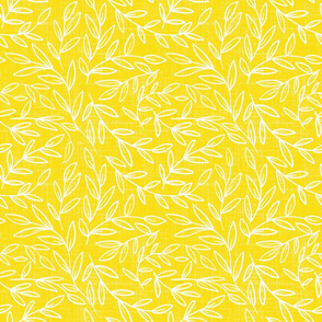 large scale - refined leaves - illuminating yellow