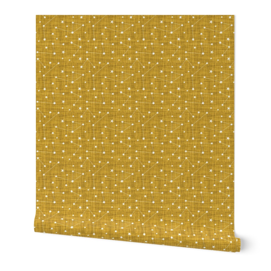constellations in gold linen no. 1