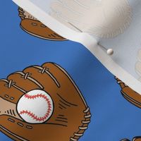 baseball gloves - bright blue