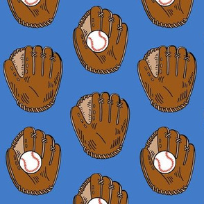 baseball gloves - bright blue