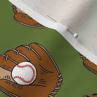 baseball gloves - leaf green