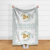 54” x 36” Lion Cub Blanket Panel, MINKY size panel, Wild Animal Bedding, Bible Verse Blanket, FABRIC REQUIRED IS 54” or WIDER