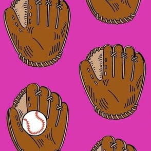 baseball gloves - magenta