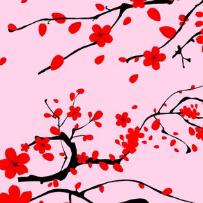 Pink,Sakura tree,cherry blossom 
