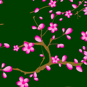 Sakura tree, cherry blossom pattern 