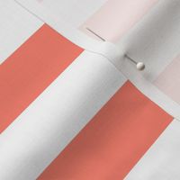 Large Coral Awning Stripe Pattern Horizontal in White