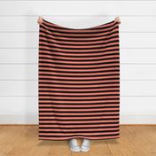 Large Coral Awning Stripe Pattern Horizontal in Black