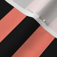 Large Coral Awning Stripe Pattern Horizontal in Black