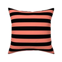 Large Coral Awning Stripe Pattern Horizontal in Black