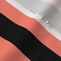 Large Coral Awning Stripe Pattern Vertical in Black