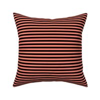 Coral Bengal Stripe Pattern Horizontal in Black