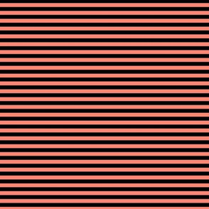 Small Coral Bengal Stripe Pattern Horizontal in Black