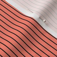 Small Coral Pin Stripe Pattern Vertical in Black