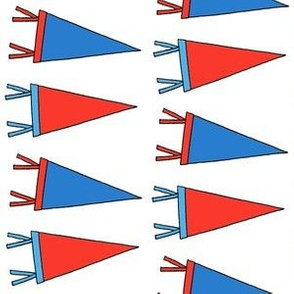 pennants - red & blue