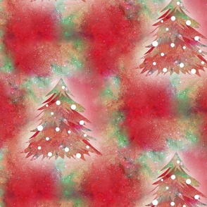 Dreamy Christmas Trees - Red