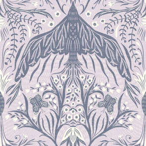 large scale - New heights- multidirectional damask- soft lilac