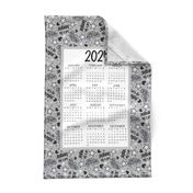 2025 Calendar Let's Go Jeepin' in Grey for Wall Hanging or Tea Towel