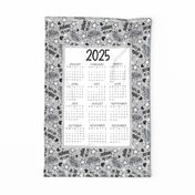 2025 Calendar Let's Go Jeepin' in Grey for Wall Hanging or Tea Towel