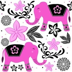 Bigger Scale Pink Circus Elephants