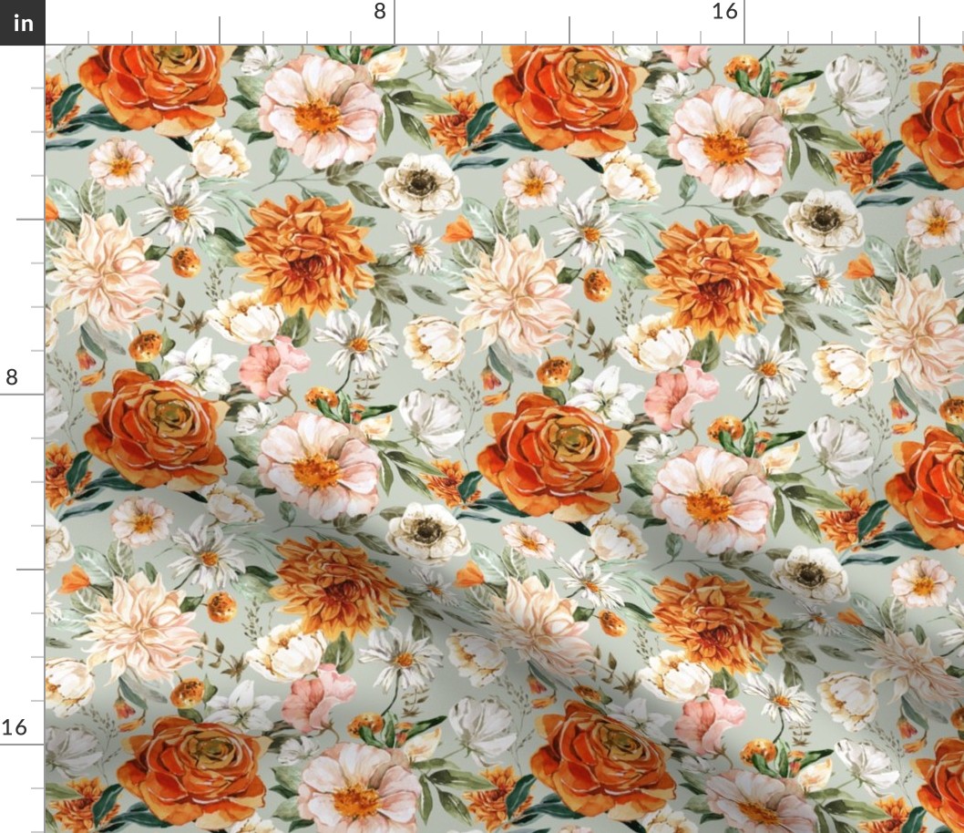 Sedona Vintage Garden Florals / Seafoam