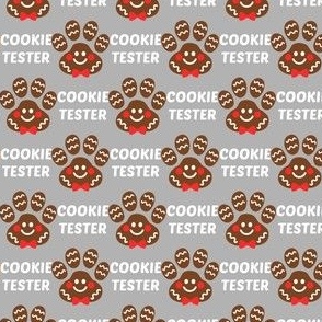 Gingerbread Cookie Paw Tester on Gray