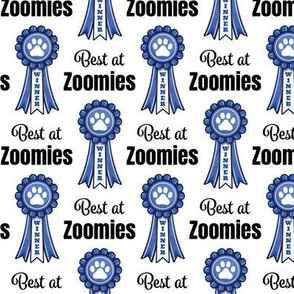 Blue Ribbon Dog Victory Ribbons: Zoomies Champion