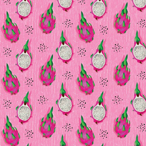 Pitaya (Dragon Fruit) On Pink